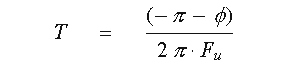 Calculation of the time delay constant
